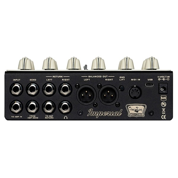 Tone King Imperial Tube Preamp Pedal - connectors