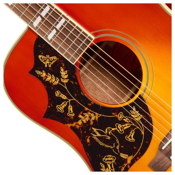 Epiphone 1960 Hummingbird Reissue Left Handed, Heritage Cherry Sunburst - soundhole
