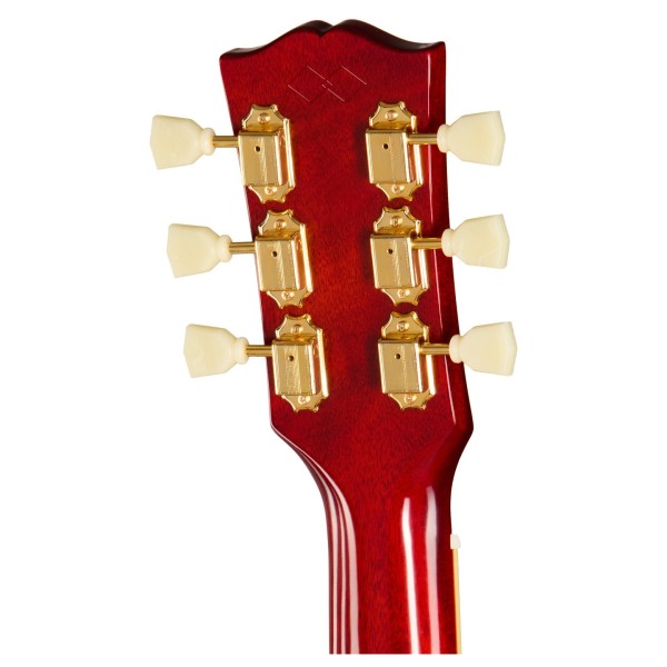 Epiphone 1960 Hummingbird Reissue Left Handed, Heritage Cherry Sunburst - back of headstock