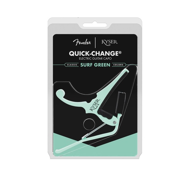 Kyser Fender Quick Change Capo, Surf Green - Packaging