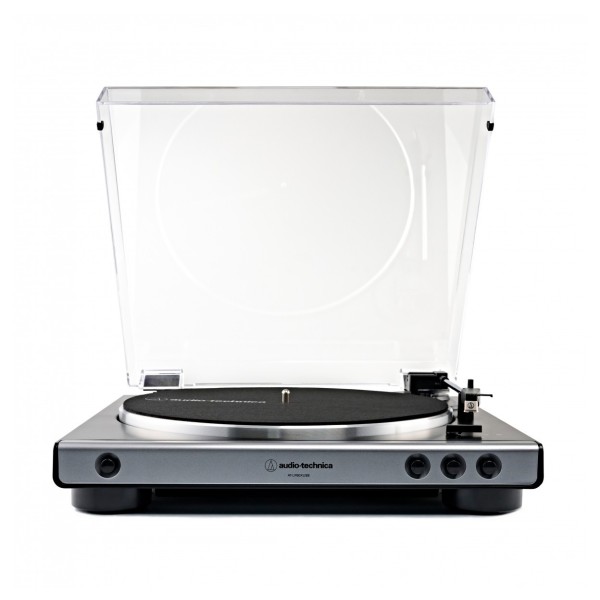 Audio Technica AT-LP60XUSB Fully Automatic Turntable, Gun Metal - open 