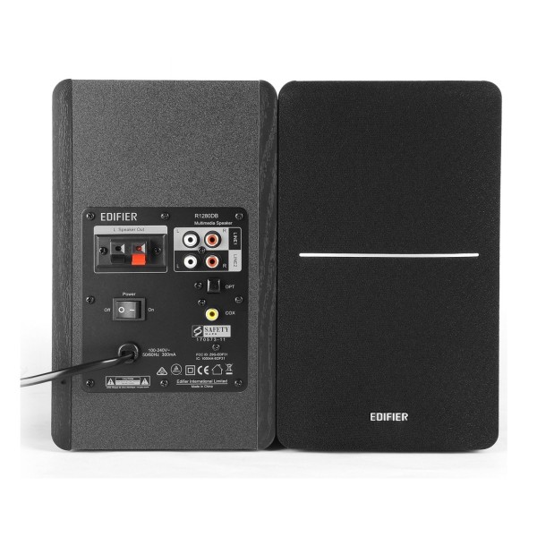 Edifier R1280DB Active Bluetooth Bookshelf Speakers (Pair), Black rear 