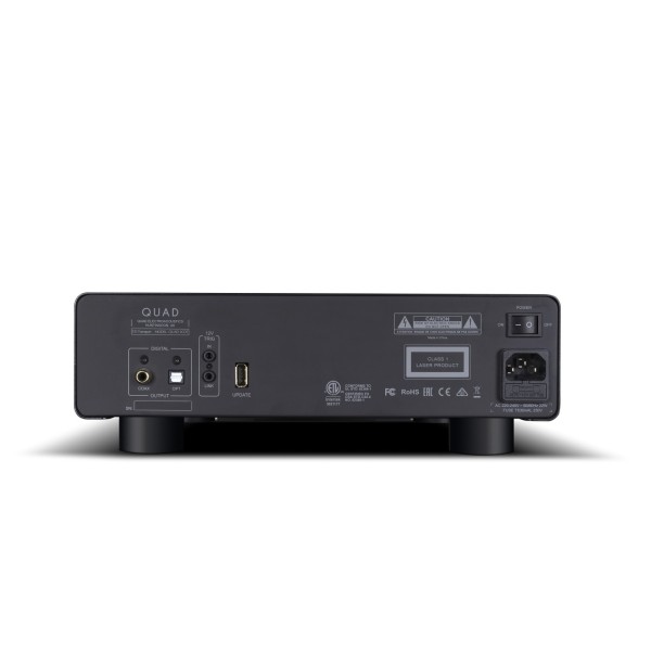 Quad 3-CDT CD Transport CD Player, Silver rear 