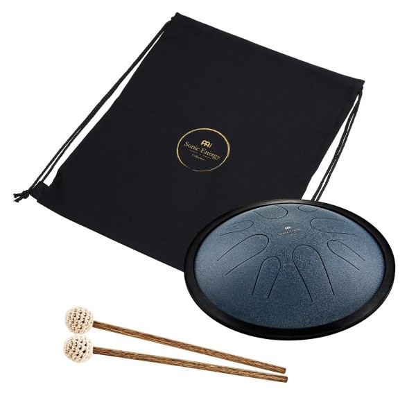 Meinl Sonic Energy 10" Compact Steel Tongue Drum, C Minor, 8 Notes, 432 Hz, Navy Blue