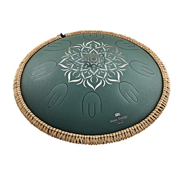 Meinl Sonic Energy 16" Octave Steel Tongue Drum, F Major, 9 Notes, 432 Hz, Dark Green Engraved