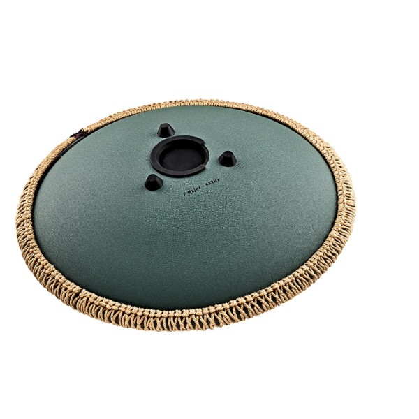 Meinl Sonic Energy 16" Octave Steel Tongue Drum, F Major, 9 Notes, 432 Hz, Dark Green Engraved