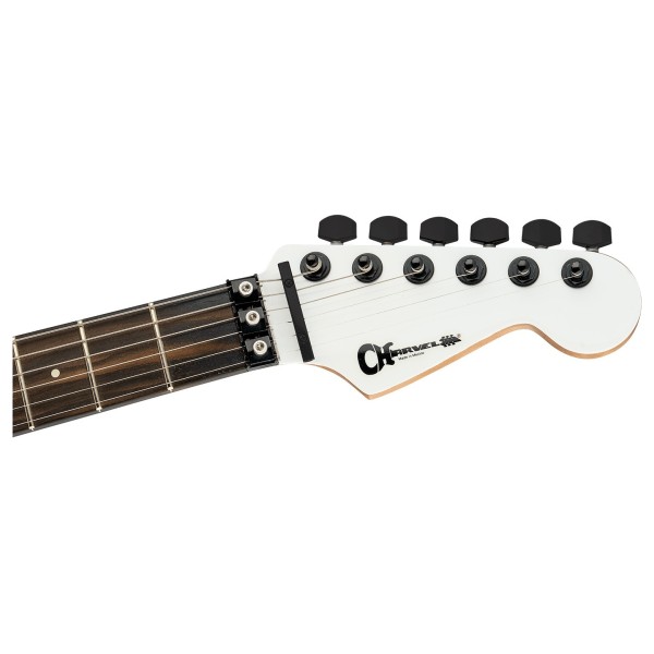 Charvel Pro-Mod Plus San Dimas Style 1 HH FR E, Ebony Fingerboard, Snow White - headstock