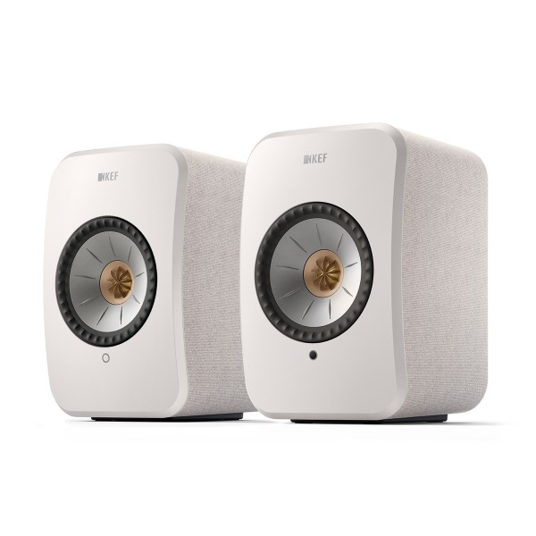 KEF LSX II Wireless Hi-Fi Speaker System (Pair), Cotton White dual 