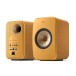 KEF LSX II Wireless Hi-Fi Speaker System (Pair), Amber Haze front and back angle 