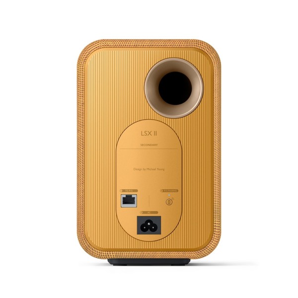 KEF LSX II Wireless Hi-Fi Speaker System (Pair), Amber Haze rear