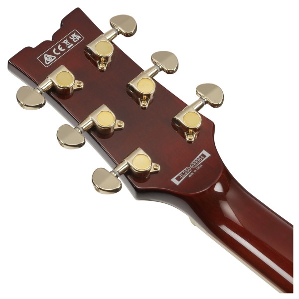 Ibanez AR320, Midnight Black Metallic - back of headstock