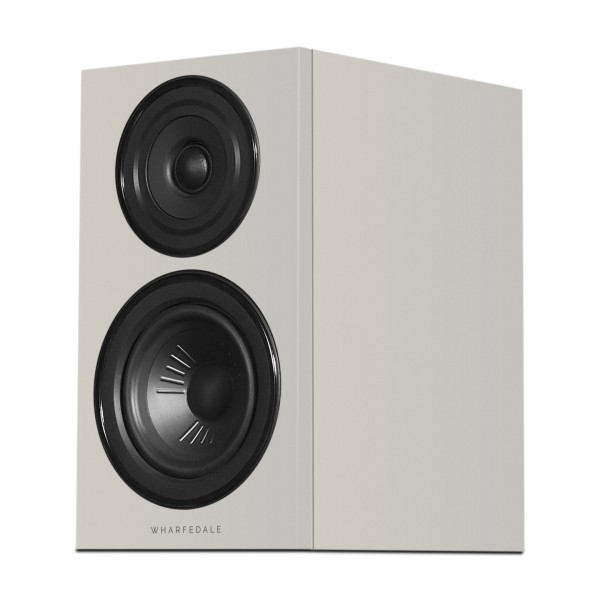 Wharfedale Diamond 12.1i Bookshelf Speakers (Pair), Grey left no grille 