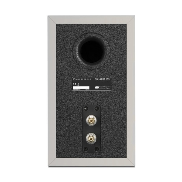 Wharfedale Diamond 12.1i Bookshelf Speakers (Pair), Grey - rear 
