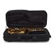 Leblanc LAS411 Alto Saxophone, Dark Lacquer - Case Angle