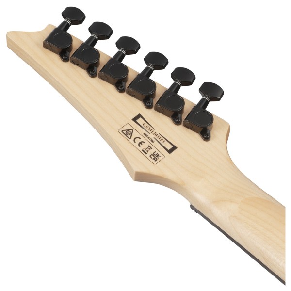 Ibanez GRG120QASP, Black - back of headstock
