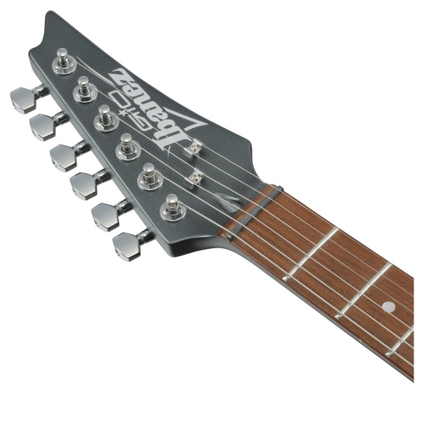 Ibanez GRX120SP, Noble Gray Metallic Matte - headstock