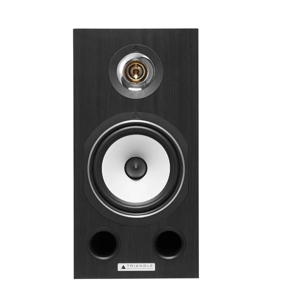 Triangle Comete EZ Bookshelf Speakers (Pair), Black Ash - front no girlle 