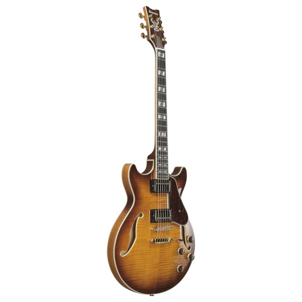 Ibanez AM153FM, Antique Tobacco Burst - side view