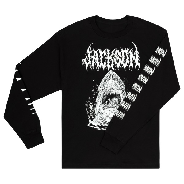 Jackson Sharkrot L/S T-Shirt, Black, L - left sleeve