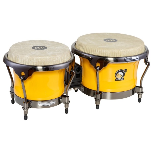 Meinl Percussion Artist Series Alexandra Alban Signature 7" & 8 1/2" Bongo, Sunrise Yellow