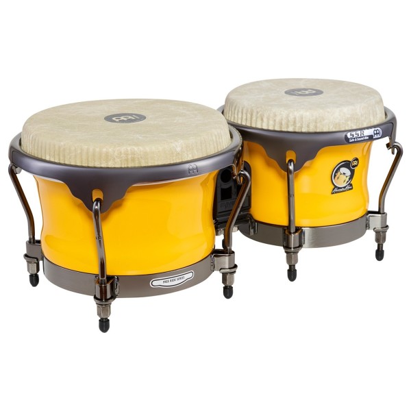 Meinl Percussion Artist Series Alexandra Alban Signature 7" & 8 1/2" Bongo, Sunrise Yellow