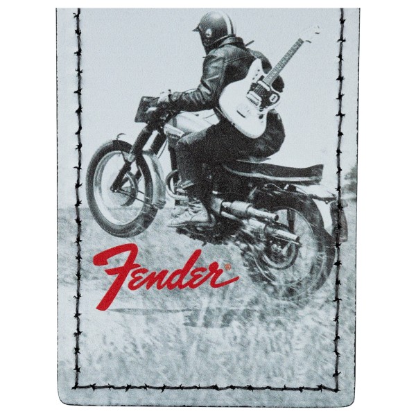 Fender Vintage Luggage Tag, Motorcycle - design close up