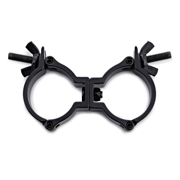 Double Half Coupler Clamp by Gear4music, 48-51mm, Black