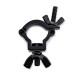 Half Coupler Clamp by Gear4music, 32-35mm, Black