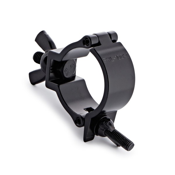 Half Coupler Clamp in Black by Gear4music, 48-51mm