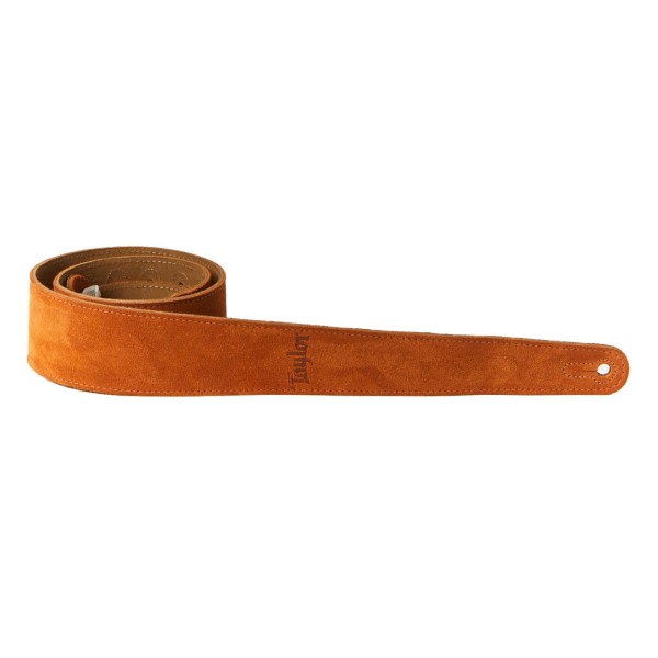 Taylor Logo Suede Guitar Strap, Honey - Main