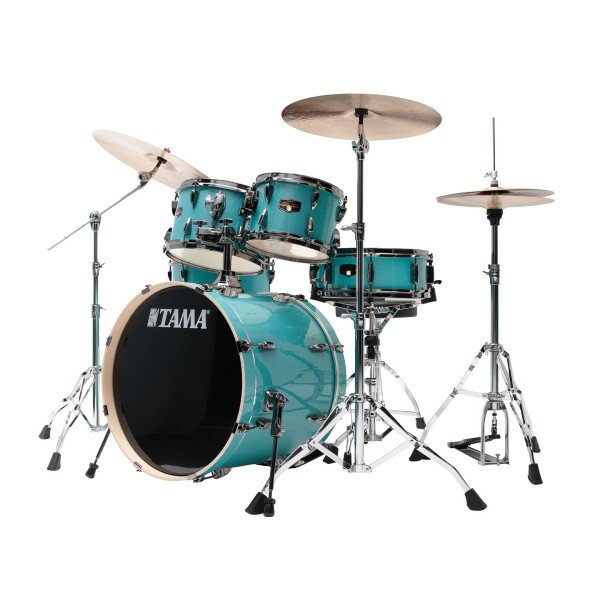 Tama Imperialstar 20" 5pc Drum Kit, Sky Blue Mist - Left