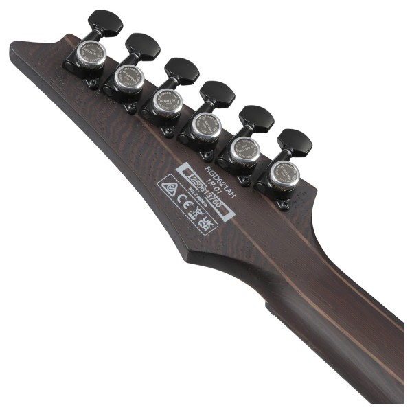 Ibanez RGD621AH, Midnight Shade Flat - back of headstock