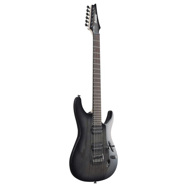 Ibanez S6621AH Prestige, Transparent Gray Burst - side view