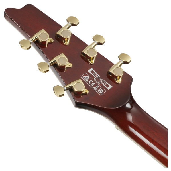 Ibanez IC420FM, Transparent Blue Gradation - back of headstock