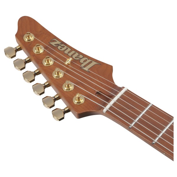 Ibanez AZ2204AG Prestige, Transparent Gray Burst - headstock