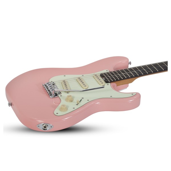 Schecter Nick Johnston Traditional, Atomic Coral - side tilt
