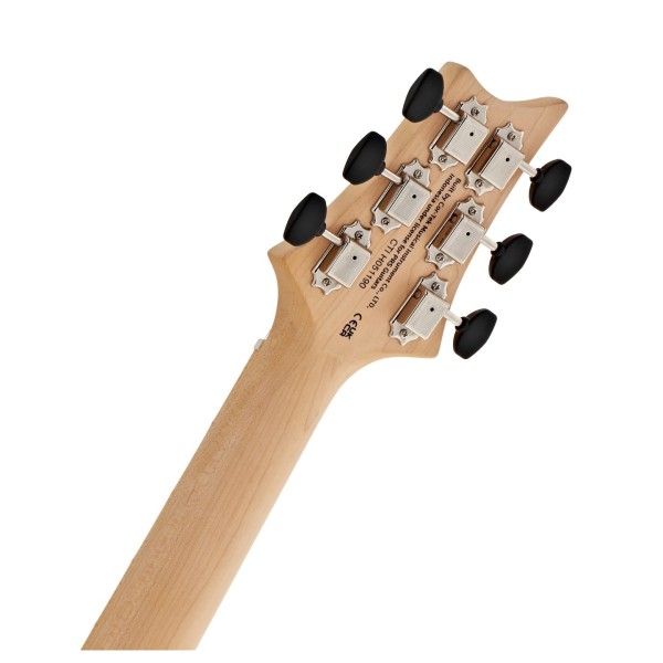 PRS SE NF3 MN, White Doghair (2026) - back of headstock