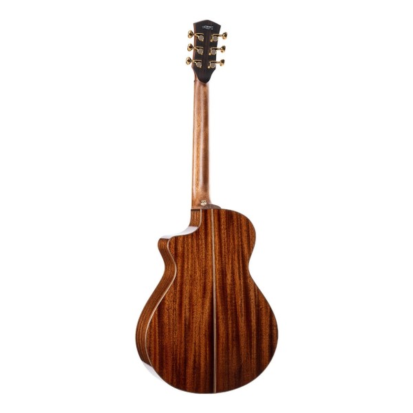 Cort Masterpiece Modern Limited Edition Electro Acoustic, Burgundy - Rear 
