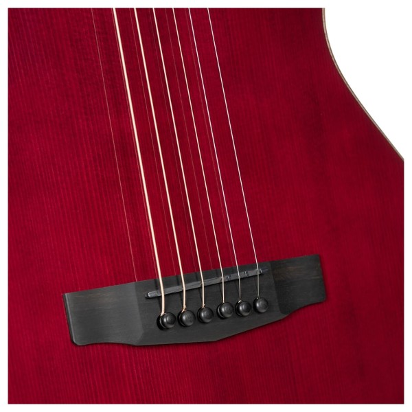 Cort Masterpiece Modern Limited Edition Electro Acoustic, Burgundy - Bridge