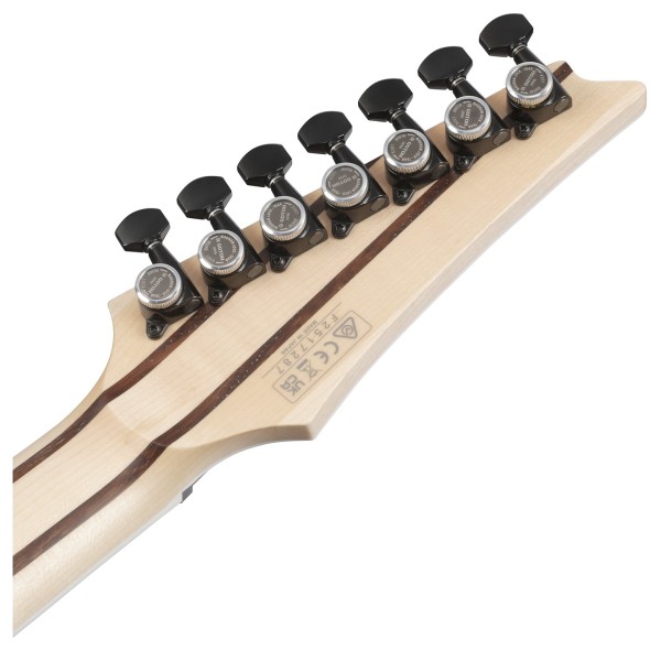 Ibanez RGR762AHBF Prestige 7-String, Weathered Black - back of headstock