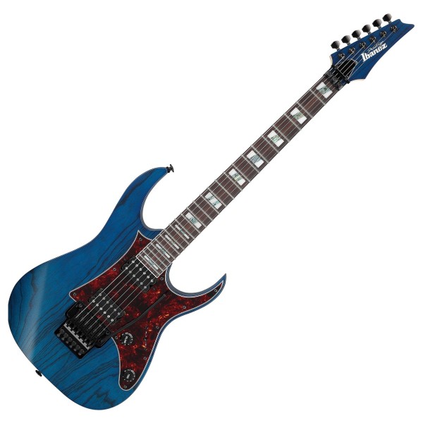 Ibanez RG653DX Prestige, Transparent Deep Blue Flat at Gear4music