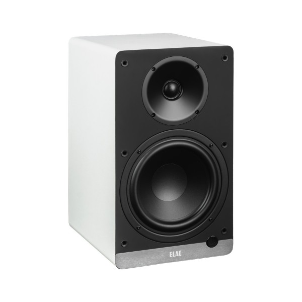 ELAC Debut ConneX DCB61 Active Speakers (Pair), White - Angled
