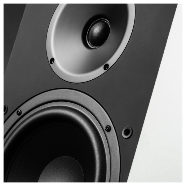 ELAC Debut ConneX DCB61 Active Speakers (Pair), White - Detail Image, tweeter and driver