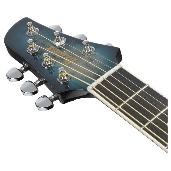 Ibanez TCY10PA, Cosmic Blue Starburst - headstock