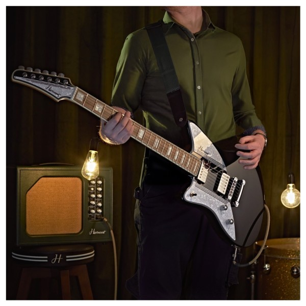 Hartwood Charger Left Handed Electric Guitar, Jet Black