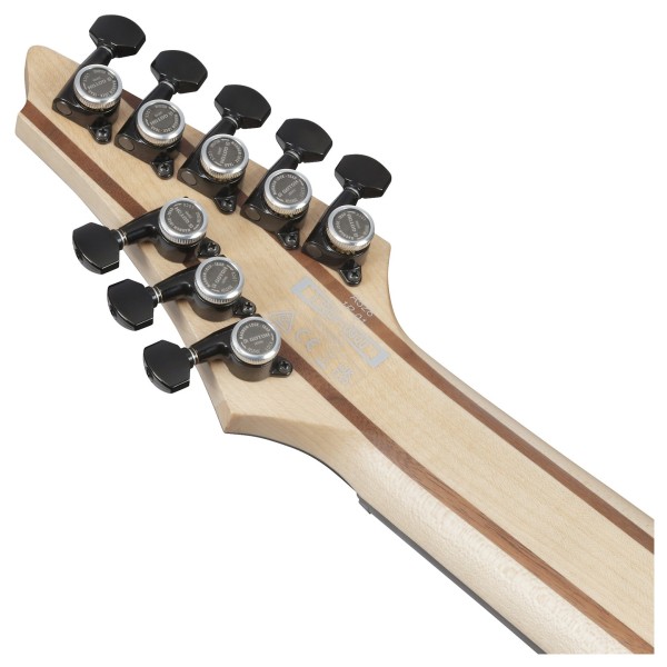 Ibanez A528 Alpha 8-String Multiscale, Iron Pewter - back of headstock