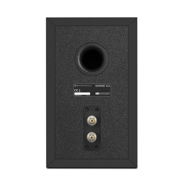 Wharfedale Diamond 12.2i Bookshelf Speakers (Pair), Black - rear 