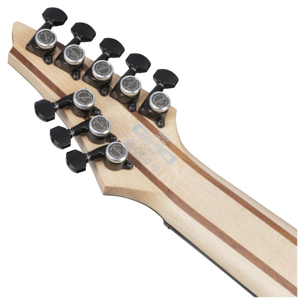 Ibanez A528 Alpha 8-String Multiscale, Coral Mirage - back of headstock