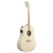 Ibanez AAD77M1E Advanced Acoustic, Open Pore Antique White - angled shot