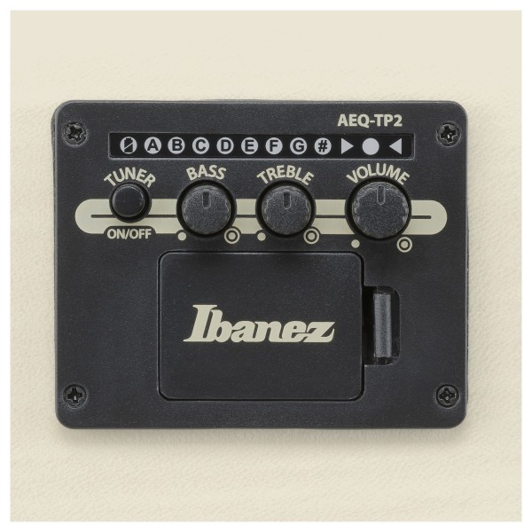 Ibanez AAD77M1E Advanced Acoustic, Open Pore Antique White - controls